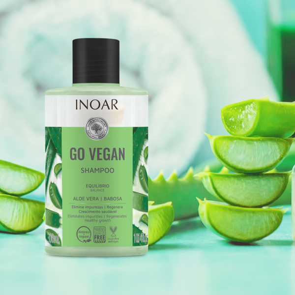 INOAR Go Vegan Balance Aloe Vera Kit - Shampoo,  Conditioner and Hair Mask